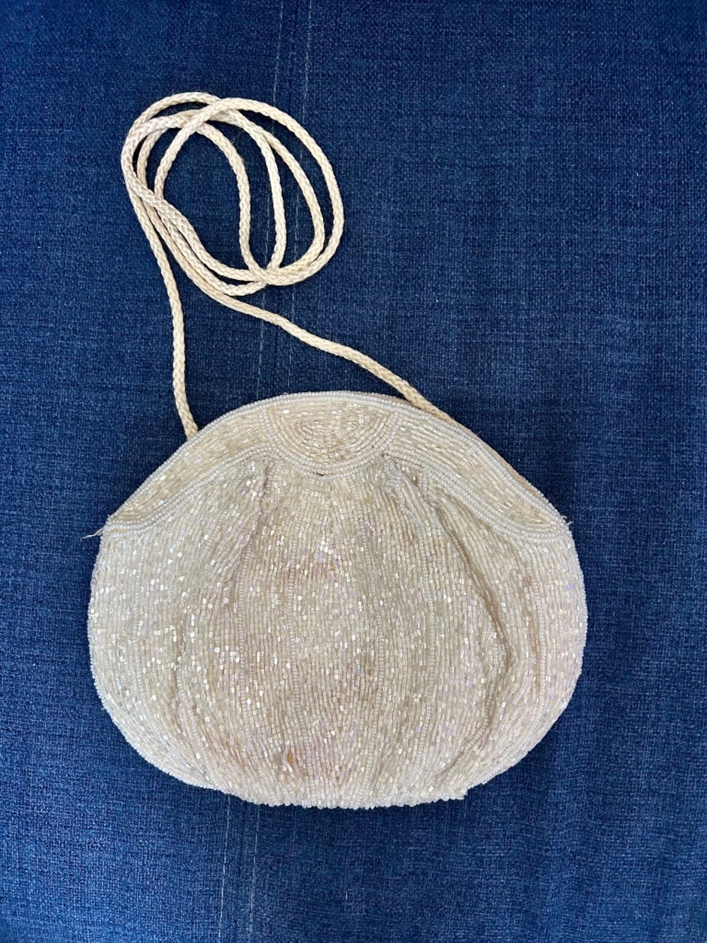 White Beaded Bag
